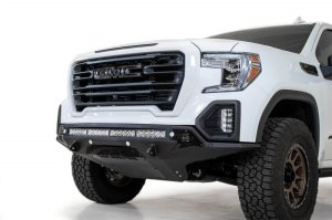 GMC Sierra 1500 Bumper - Front - Addictive Desert Designs - Stealth Fighter - Hammer Black with Satin Black panels - `19-`21